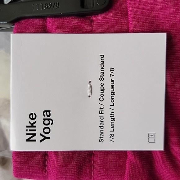 πHPπ Nike Yoga Dri-FIT Dynamic Berry Pink 7/8-Length Joggers L - Picture 8 of 10